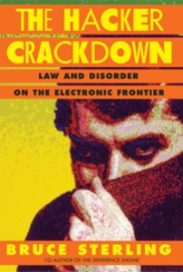 The Hacker Crackdown, by Bruce Sterling. First PC-generated Cover by Kirschner Caroff.