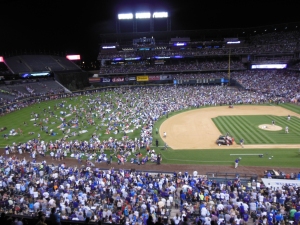 Loading up Coors Field for the Fireworks Display, July 3, 2014