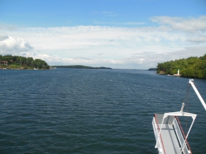 The Bow of the Tour Boat, St. Lawrence River (Aug 13, 2014)